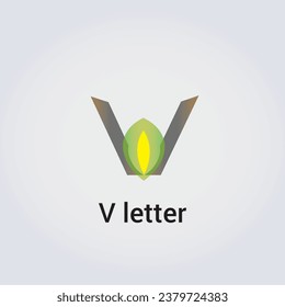 V Letter Icon Design Single Isolated Logo Design Brand Corporate Identity Various Colors Editable Template Vector Monogram Emblem Illustration Branding on Light Gradient Background