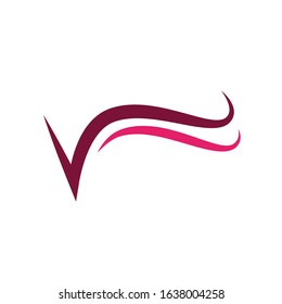 V Letter icon Template vector illustration design