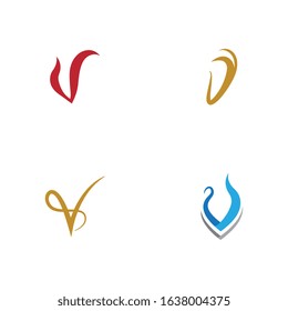 V Letter icon Template vector illustration design