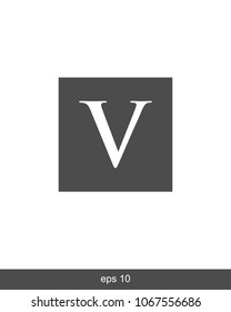 V Letter Icon Vector Logo Template