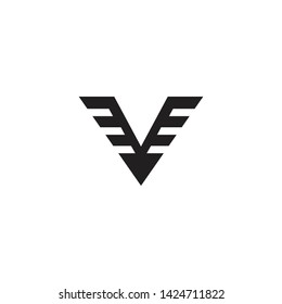 V letter initial logo design vector template