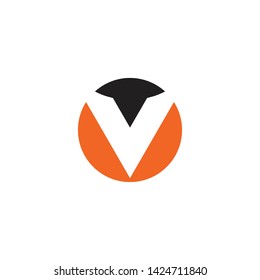 V letter initial logo design vector template