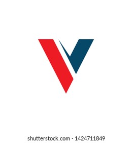V letter initial logo design vector template