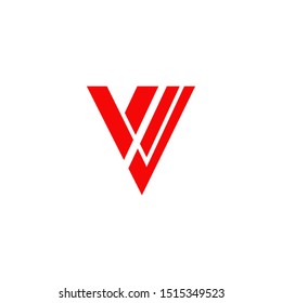 V letter initial logo design vector template
