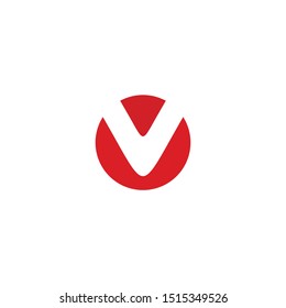 V letter initial logo design vector template