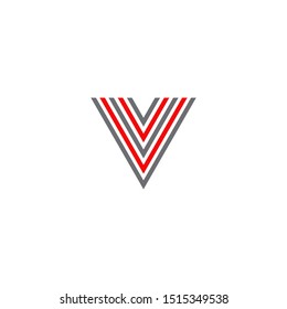 V letter initial logo design vector template
