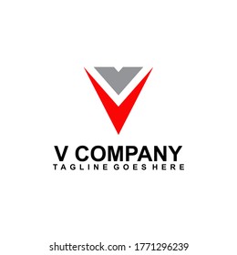 V letter initial logo design vector template