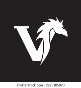 V letter initial logo with simple modern style for gangster