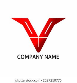 V Letter, initial modern company logo concept design. Vector