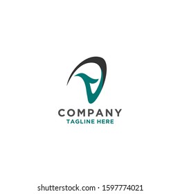 V letter initial vector logo concept.