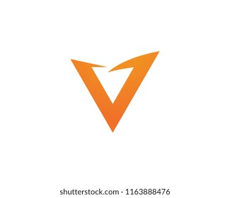 V Letter Lightning Logo Template vector icon illustration design