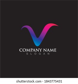 V Letter Lightning Logo Template vector icon illustration design
