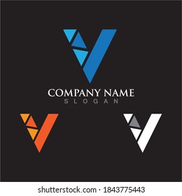 V Letter Lightning Logo Vorlage Vektorsymbol-Design