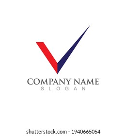 V Letter Lightning Logo Template vector icon illustration design