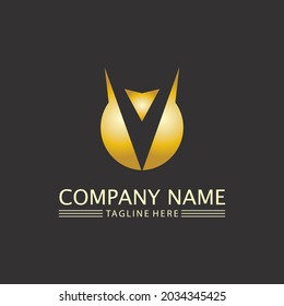 V Letter Lightning Logo Template vector icon illustration design