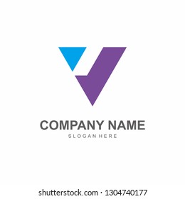 V letter logo