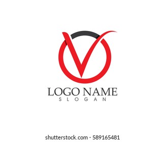 V letter logo