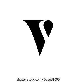 black letter v logos