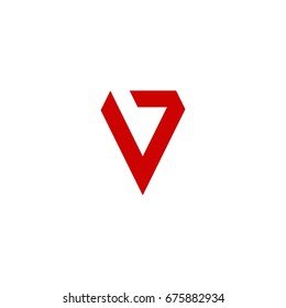 v letter logo