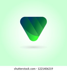 V Letter Logo Abstract