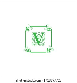 V letter logo abstract design