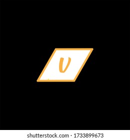Abstrakte Gestaltung des V-Buchstaben-Logos