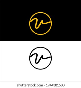 V letter logo abstract design