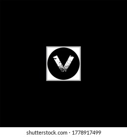 Diseño abstracto del logotipo de letra V