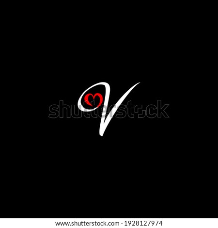 V letter logo abstract design on black color background. v alphabet