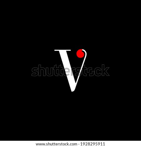 V letter logo abstract design on black color background. v alphabet