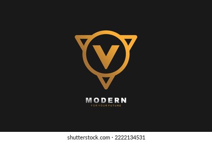 V letter logo abstract for identity company. Alphabet template vector illustration for your brand.
