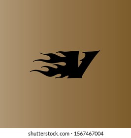 V letter logo with background. color full background.using color full gradient.