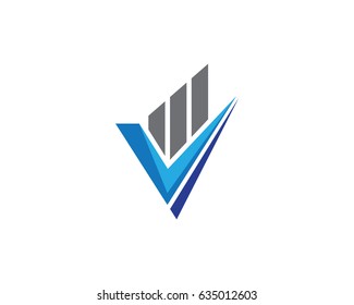 V Letter Logo Business professional logo template
