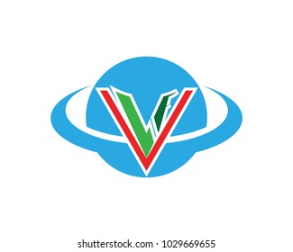 V letter logo business template vector icon