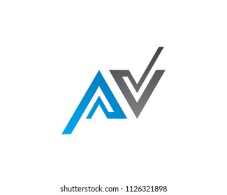 A V Letter Logo Business Template Vector icon