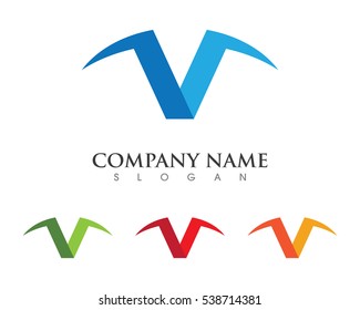V Letter Logo Business Template Vector icon