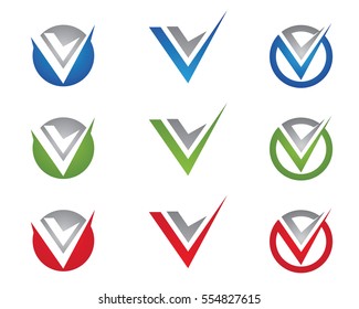 V Letter Logo Business Template Vector icon