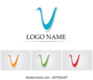 V Letter Logo Business Template Vector icon