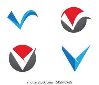 V Letter Logo Business Template Vector icon