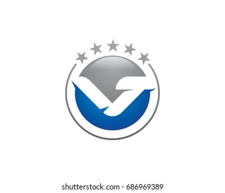 V Letter Logo Business Template Vector icon