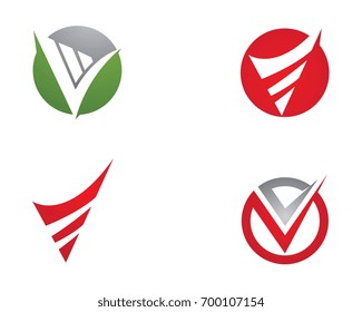 V Letter Logo Business Template Vector icon