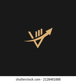 V letter logo, V business type logo concept