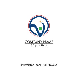 V Letter Logo Business vector design