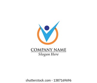 V Letter Logo Business vector design