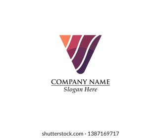 V Letter Logo Business vector design
