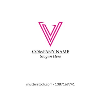 V Letter Logo Business vector design