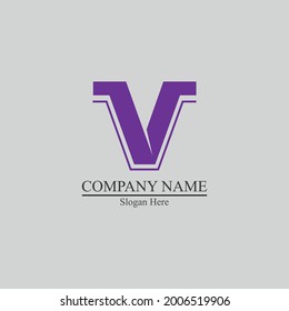 V Letter Logo Business vector design
