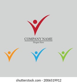 V Letter Logo Business vector design