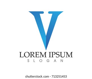 V Letter Logo Business Vector icon
