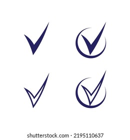 V Letter Logo und Checkliste Vorlage Vektorsymbol